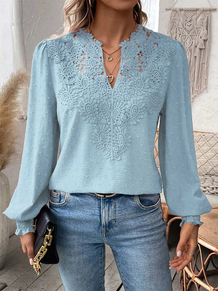 Clementine - Blusa elegante con escote en V - Imagen 6
