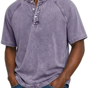 Felipe - Camisa vintage con botones para hombre