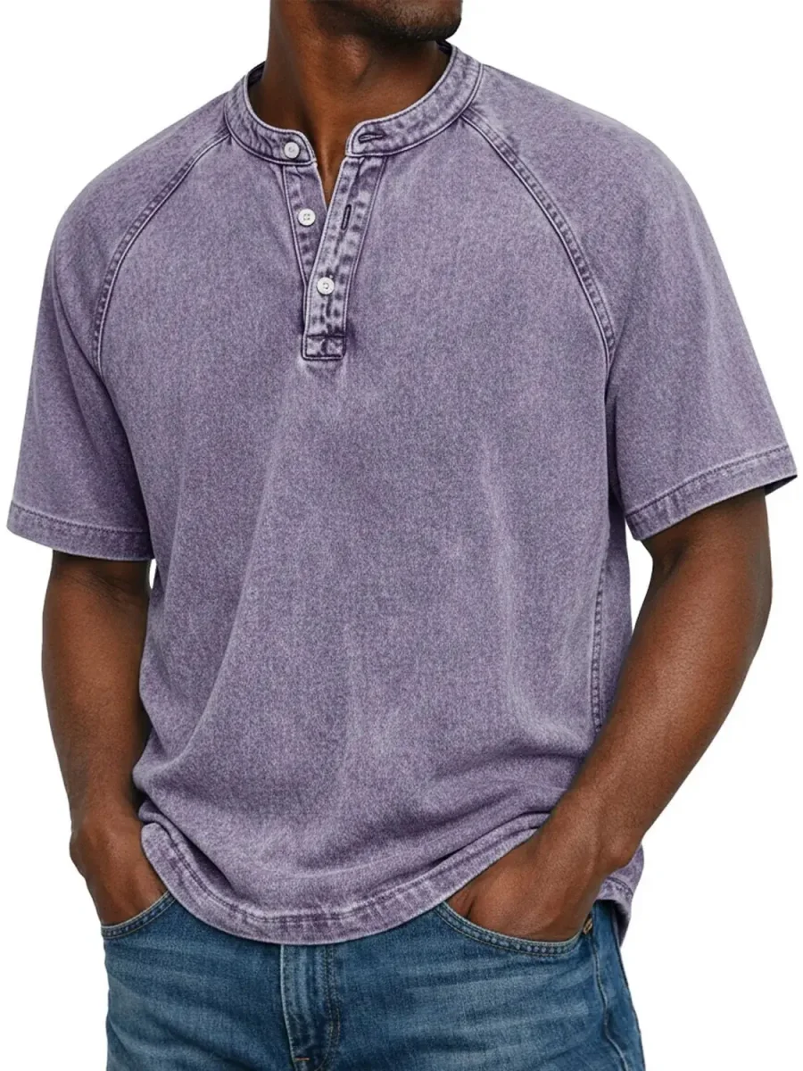 Felipe - Camisa vintage con botones para hombre - Imagen 2
