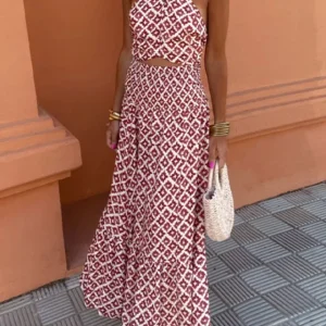 Mickay | Elegante set midi con hombros descubiertos para Mujer