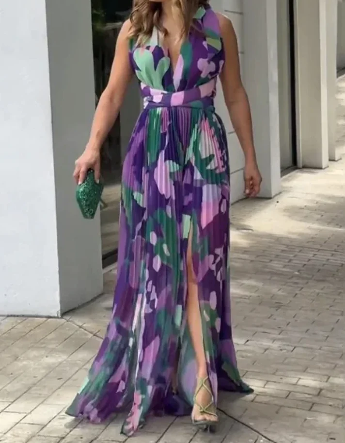 Marie ™ vestido largo plisado - Imagen 3
