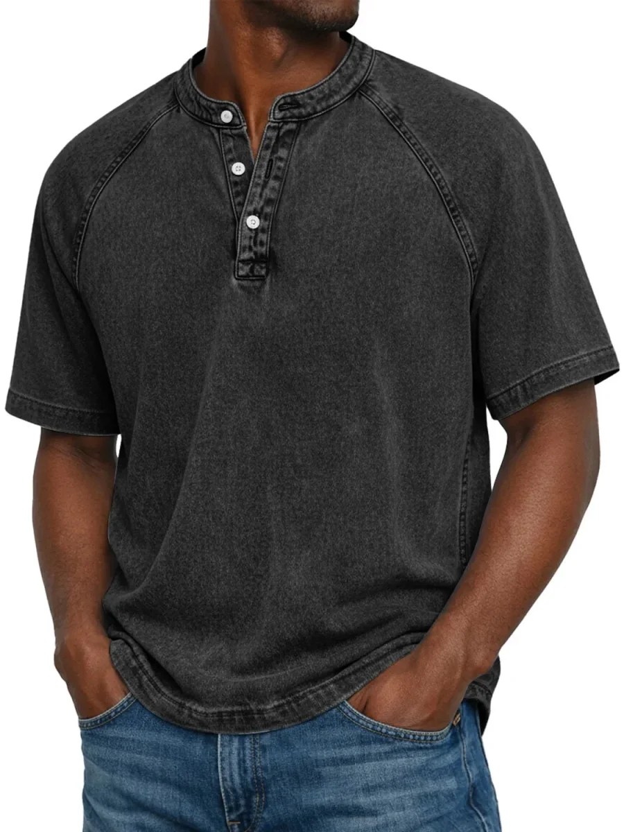 Felipe - Camisa vintage con botones para hombre - Imagen 6