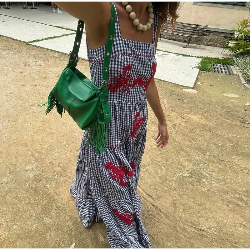 Vestido Marina™ De Cuadros con Detalles Marinos - Imagen 6