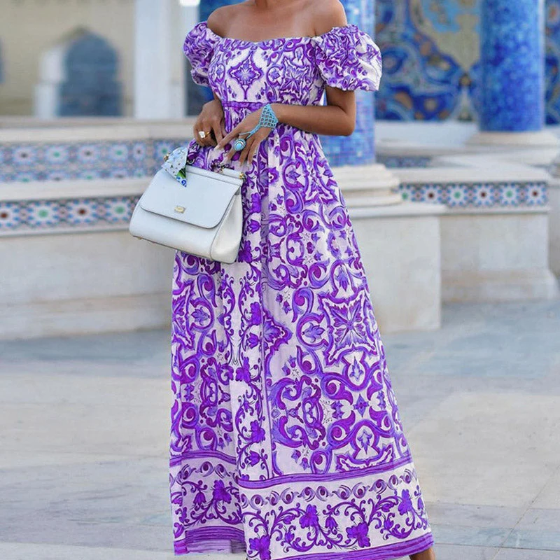 Martina™ Vestido largo elegante con hombros descubiertos - Imagen 7