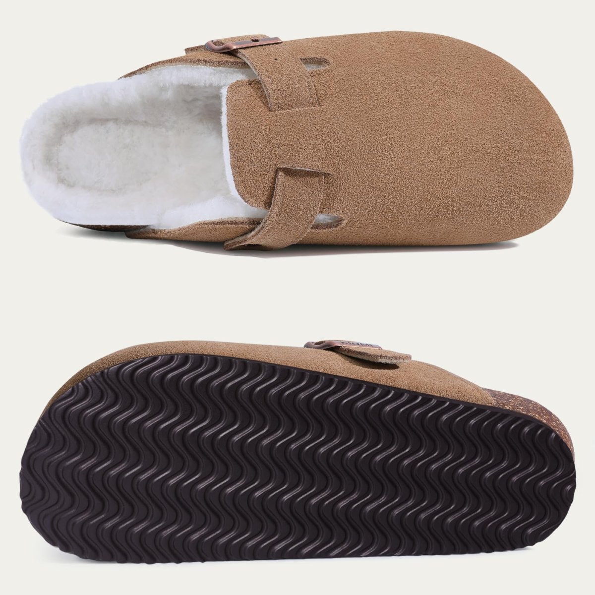 Kidmi - Zuecos de ante Unisex con Forro Polar - Imagen 9