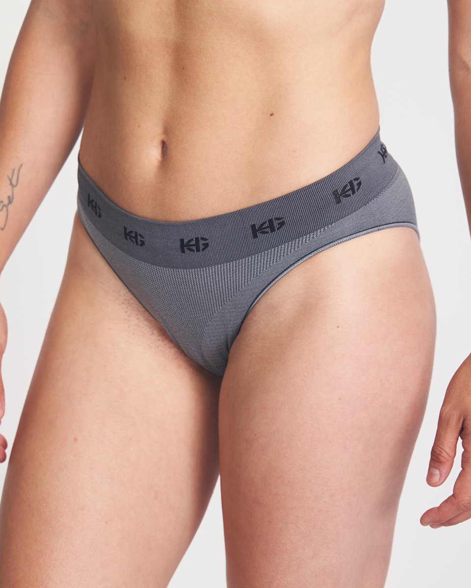 MIND · Bikini seamless transpirable para uso diario y deporte | Gris - Imagen 3