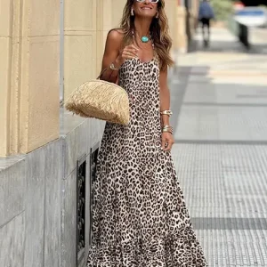 Sandra ™ vestido de leopardo