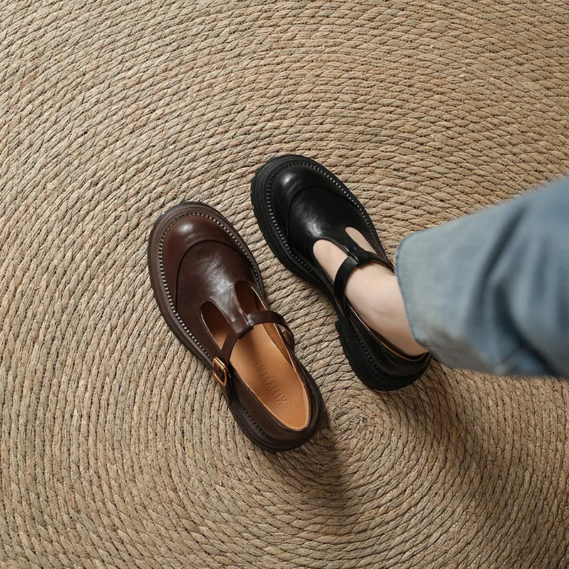 Mary Janes - Zapatos elegantes de cuero - Imagen 4