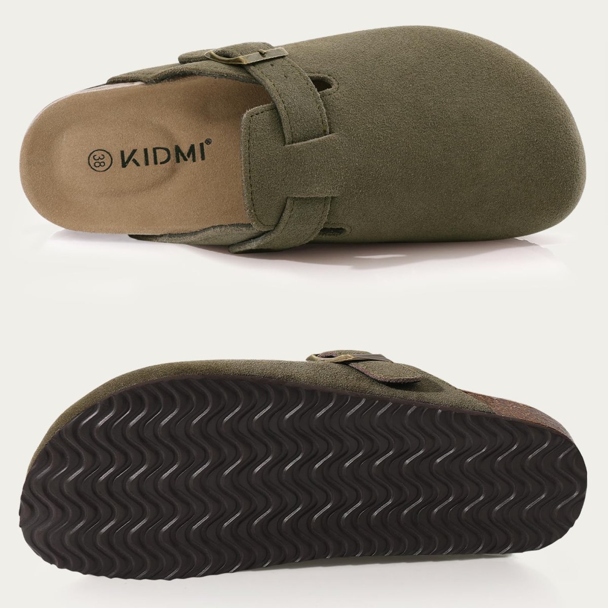 Kidmi - Zuecos de ante Unisex Antideslizantes Ergonómicos - Imagen 3