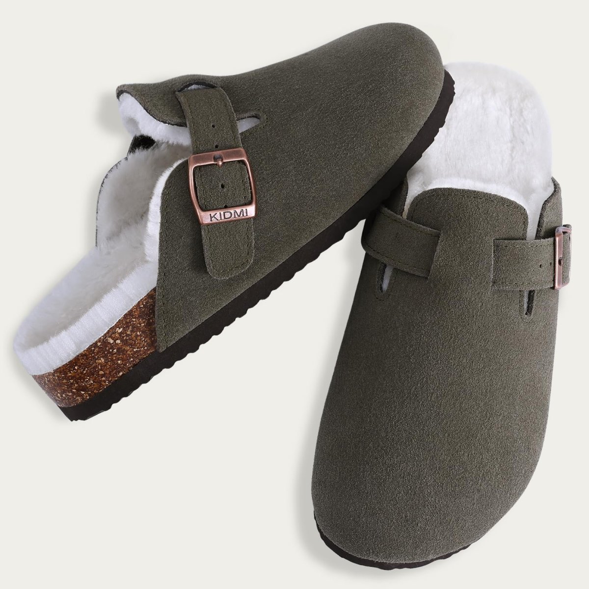 Kidmi - Zuecos de ante Unisex con Forro Polar - Imagen 6