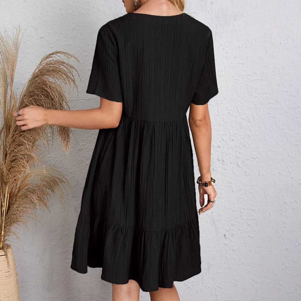 Imma™ Mini Vestido de Manga Corta de Primavera/Verano - Imagen 7
