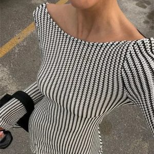 Asha ™ vestido a rayas