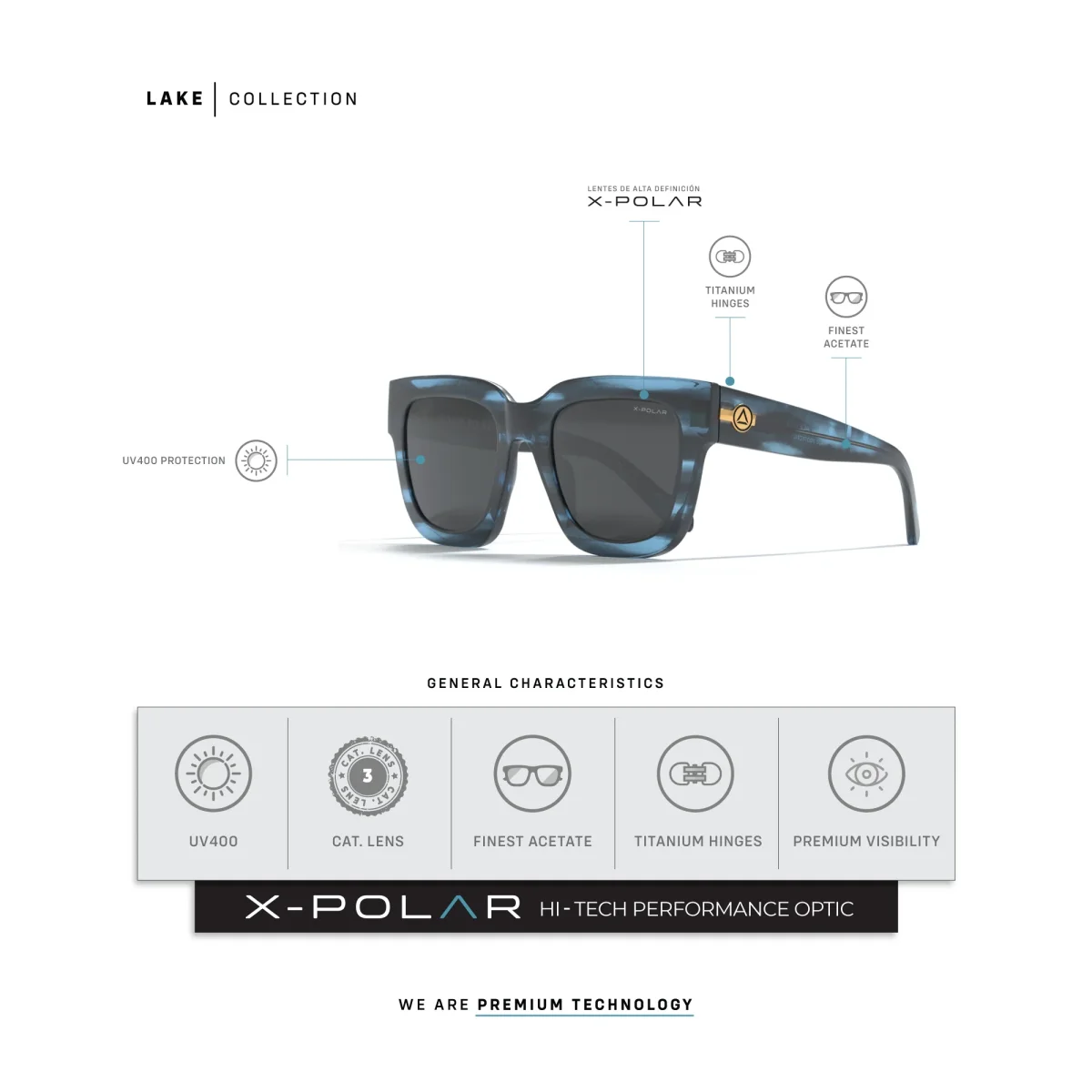 Lake Blue Tortoise / Black - Imagen 8