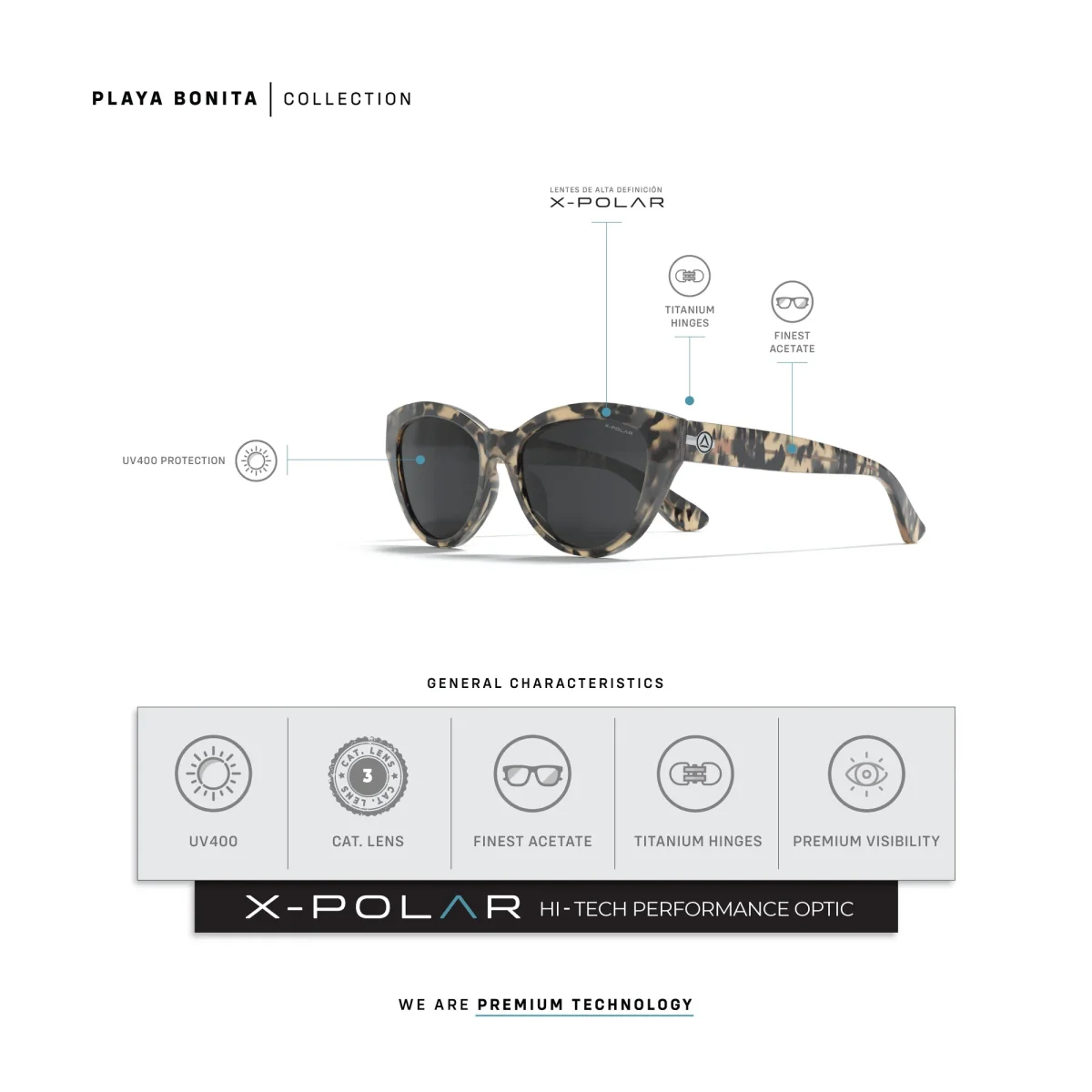 Playa Bonita Brown Tortoise / Black - Imagen 8