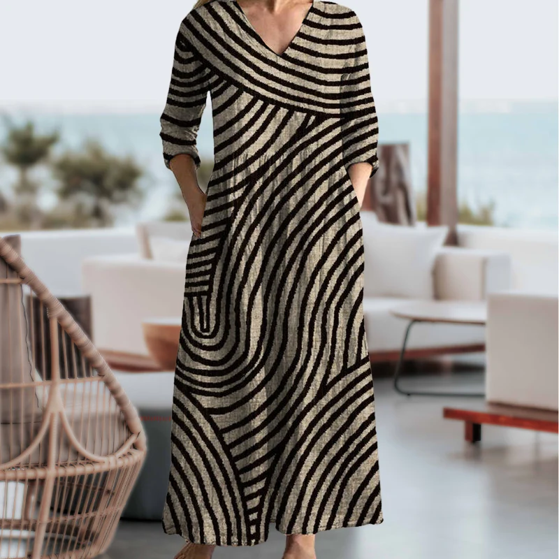 Annora - Práctico Vestido de rayas elegante - Imagen 3