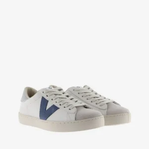Zapatilla de piel y serraje Victoria