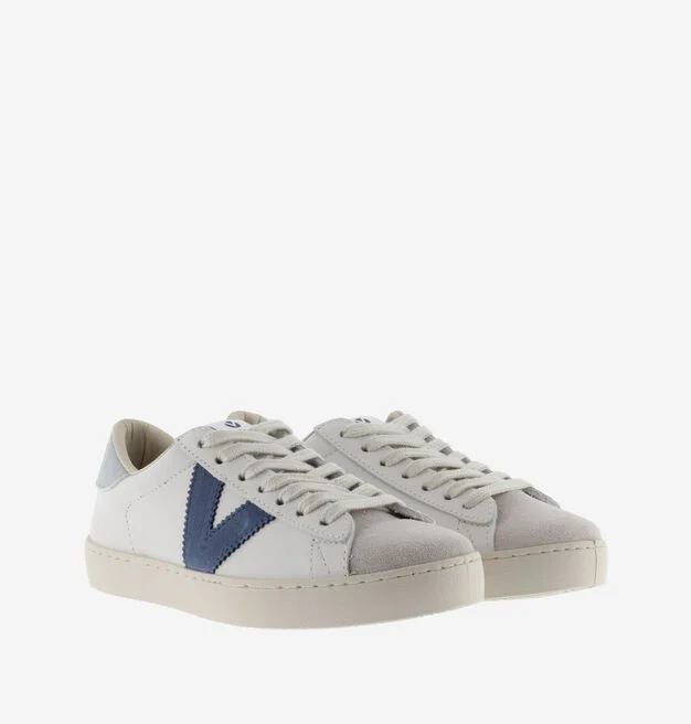 Zapatilla de piel y serraje Victoria - Imagen 2