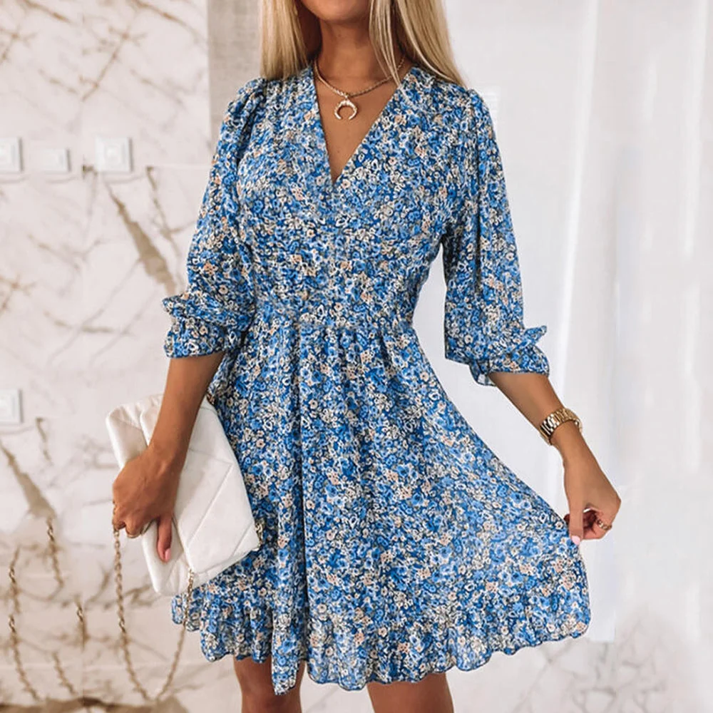 Vestido Corina™ Floral y Glamuroso - Imagen 4