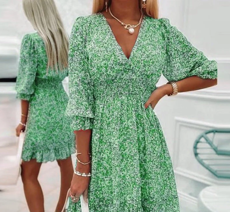 Vestido Corina™ Floral y Glamuroso - Imagen 3