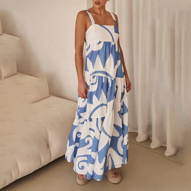 Anne ™ vestido con tirantes geométricos - Imagen 2