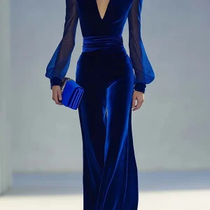 Sabrina™ | Mono largo elegante con escote en V