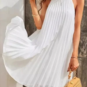 Lucía | Vestido midi plisado