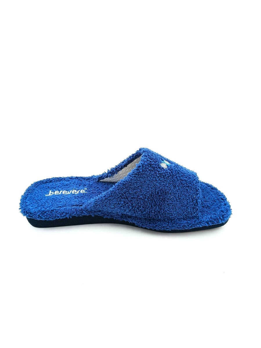 Zapatilla de casa abierta por delante toalla con adorno de mariposas con brillantes - Imagen 7