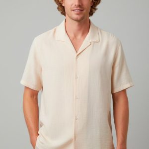 Camisa Lino Con Cuello