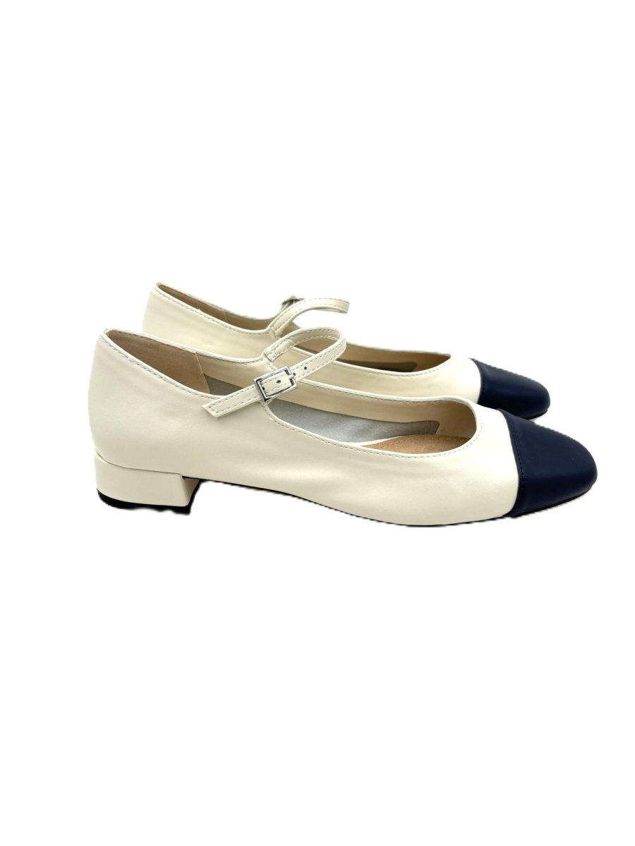 Zapato clásico tipo bailarina con cierre de hebilla y tacón de 3cm - Imagen 2