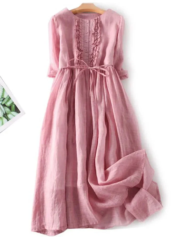 Laura™ - Vestido elegante de lino - Imagen 3