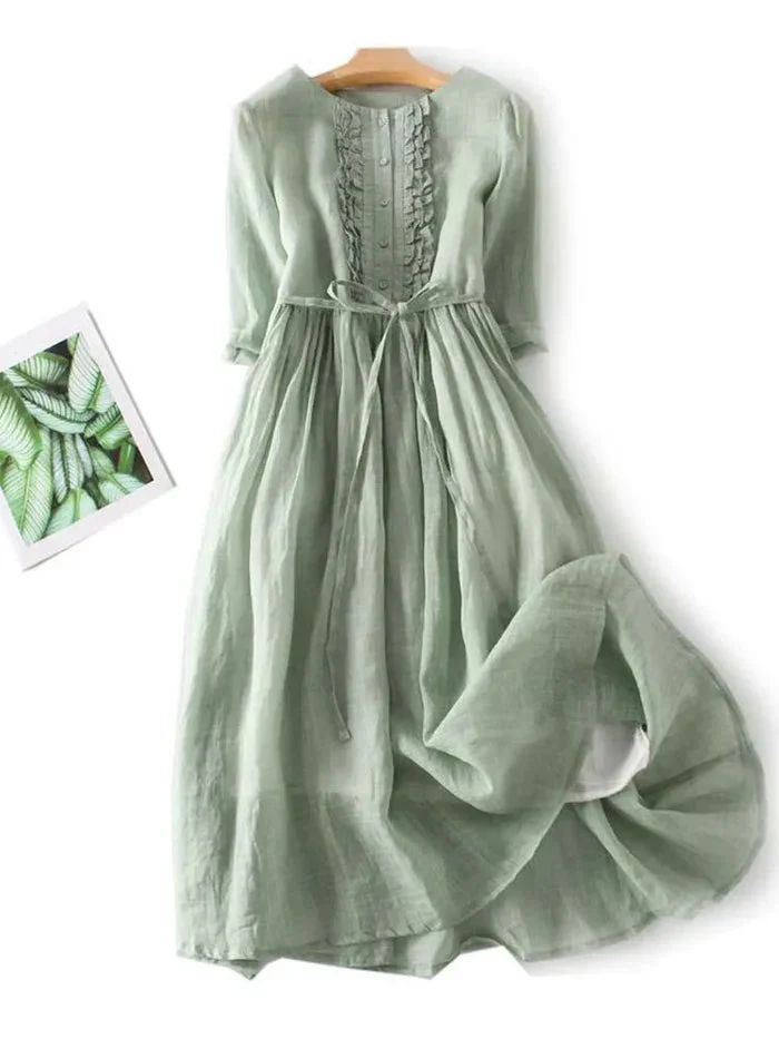 Laura™ - Vestido elegante de lino - Imagen 2