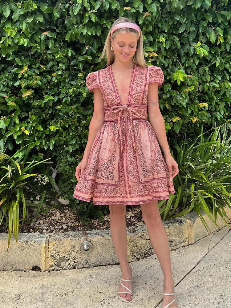 Mina ™ vestido estampado de verano - Imagen 2