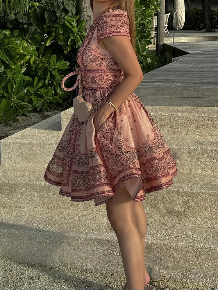 Mina ™ vestido estampado de verano - Imagen 4