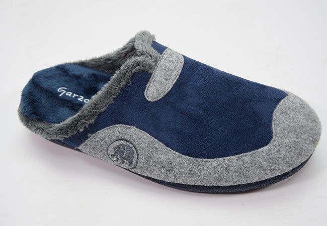 Zapatillas para casa de hombre en algodon natural con plantillas super blandita y suela de goma - Imagen 4