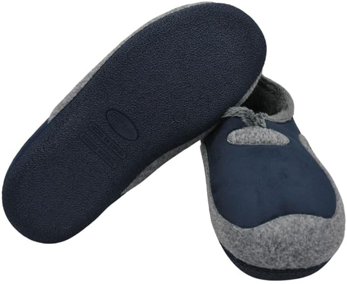 Zapatilla para casa de hombre en algodon natural y con suela de goma antideslizante - Imagen 4