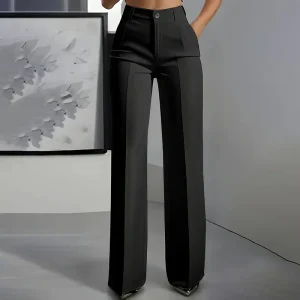 Eddi | Pantalones de talle alto elegantes de corte recto