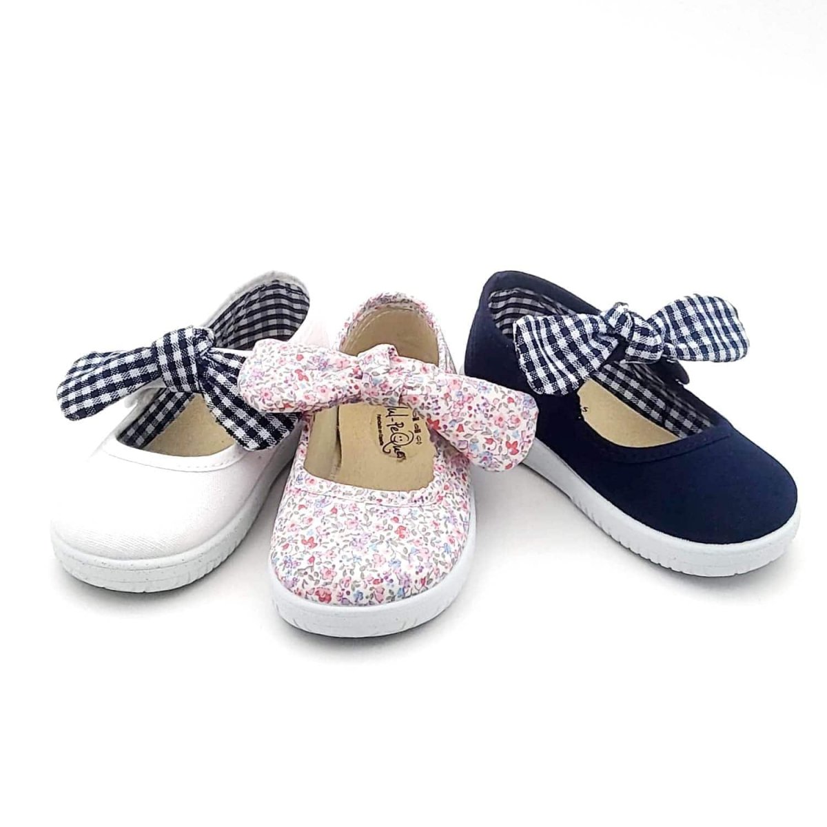 Zapatillas tipo bamba Lona Lazo Vichy o Flores - Imagen 2