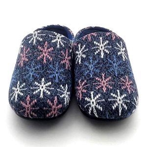 Zapatillas para casa en algodón natural y con diseño de NIEVE MULTICOLOR
