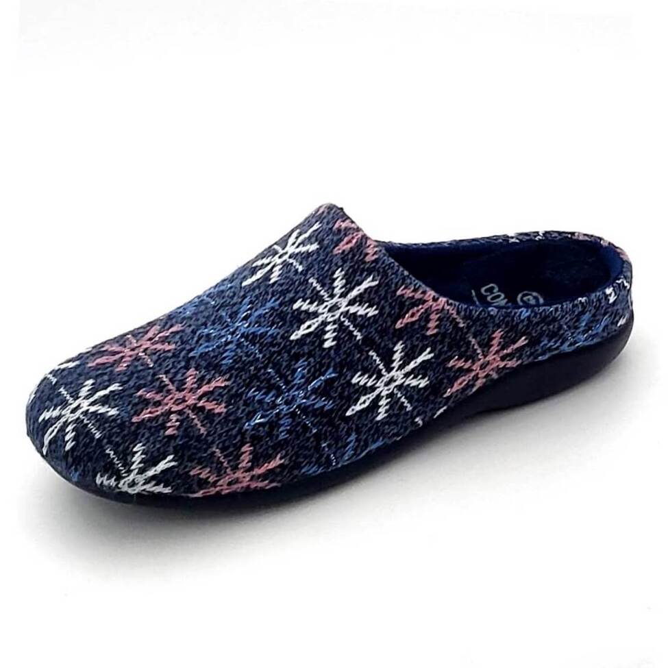 Zapatillas para casa en algodón natural y con diseño de NIEVE MULTICOLOR - Imagen 4