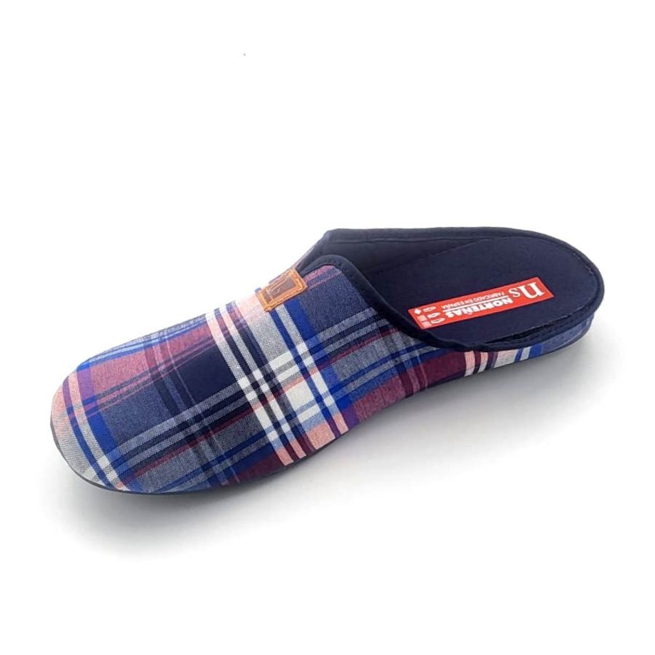 Zapatilla Para Casa En Cuadros Escoceses y Con Suela De Goma - Imagen 4