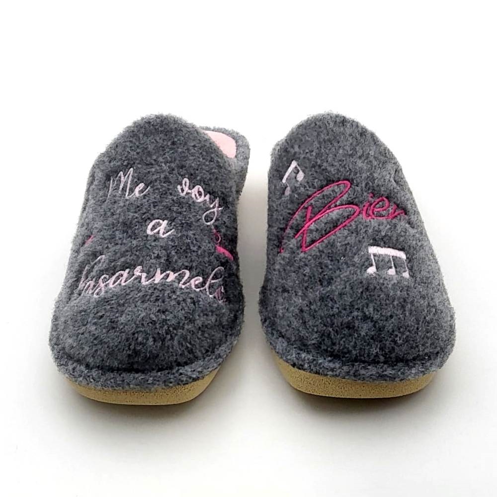 Zapatilla casa descalza motivo musical - Imagen 2