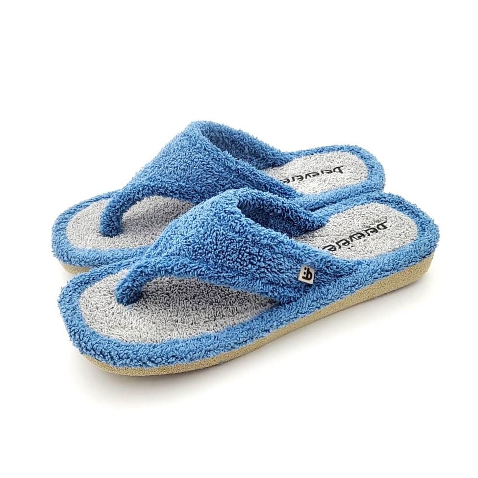 Zapatilla Tipo Chancla En Algodón Toalla Con Suela Microporosa - Imagen 3