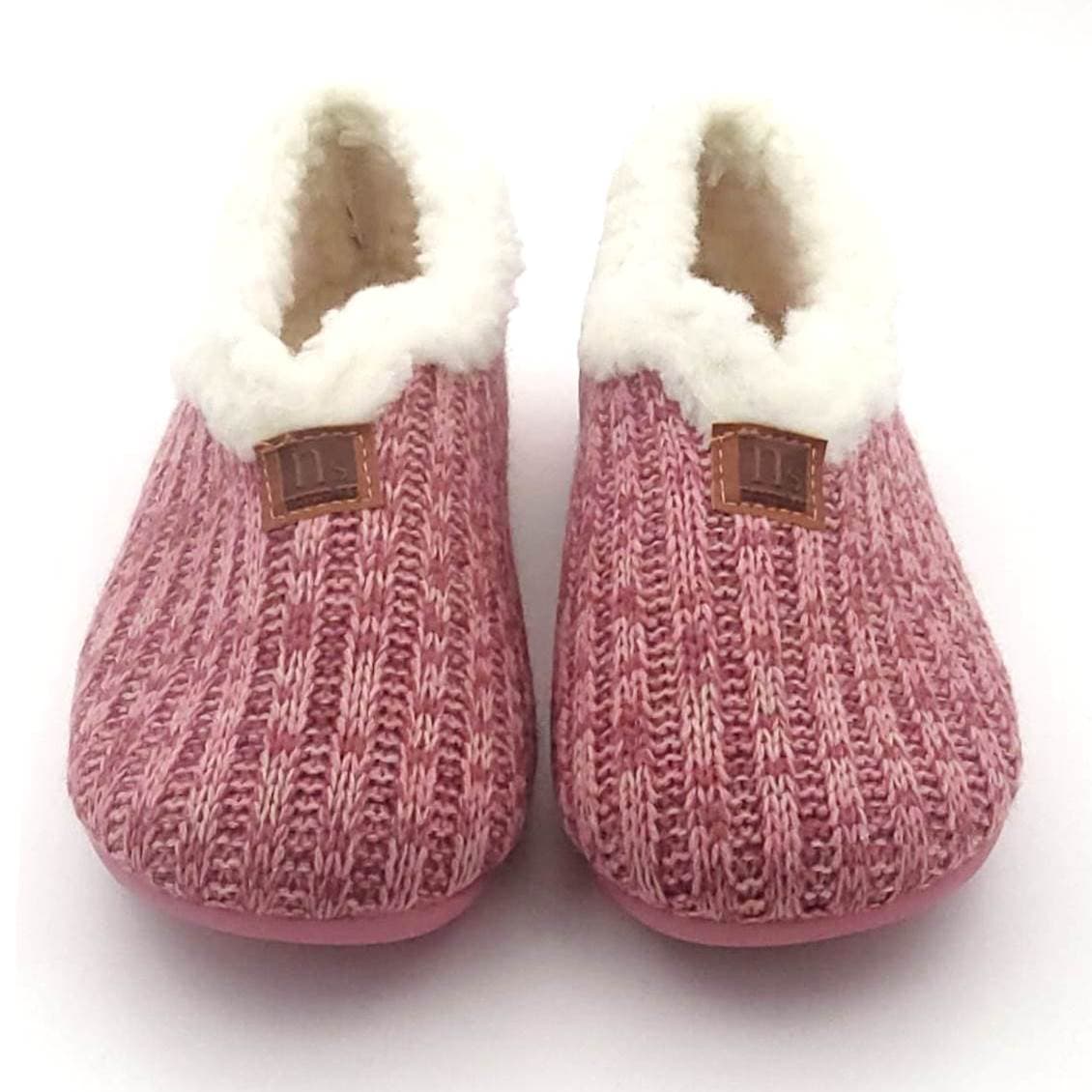Zapatilla para casa con cuello de boreguito y con suela de goma antideslizante - Imagen 3