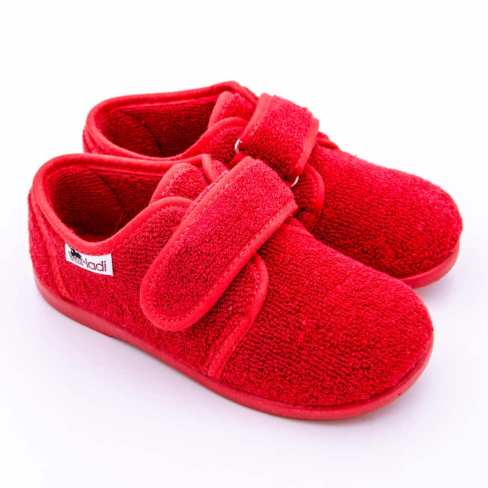 Zapatilla De Casa Para Niños En Algodón Toalla Con Cierre De Velcro Y Suela De Goma Antideslizante - Imagen 3