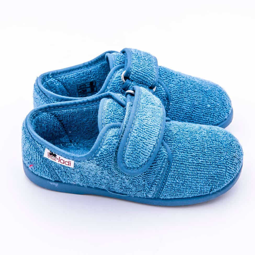 Zapatilla De Casa Para Niños En Algodón Toalla Con Cierre De Velcro Y Suela De Goma Antideslizante - Imagen 7