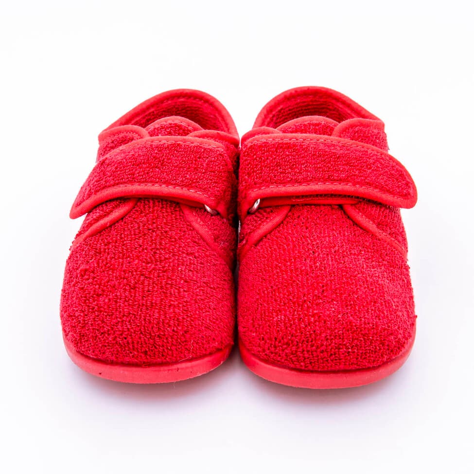 Zapatilla De Casa Para Niños En Algodón Toalla Con Cierre De Velcro Y Suela De Goma Antideslizante - Imagen 2