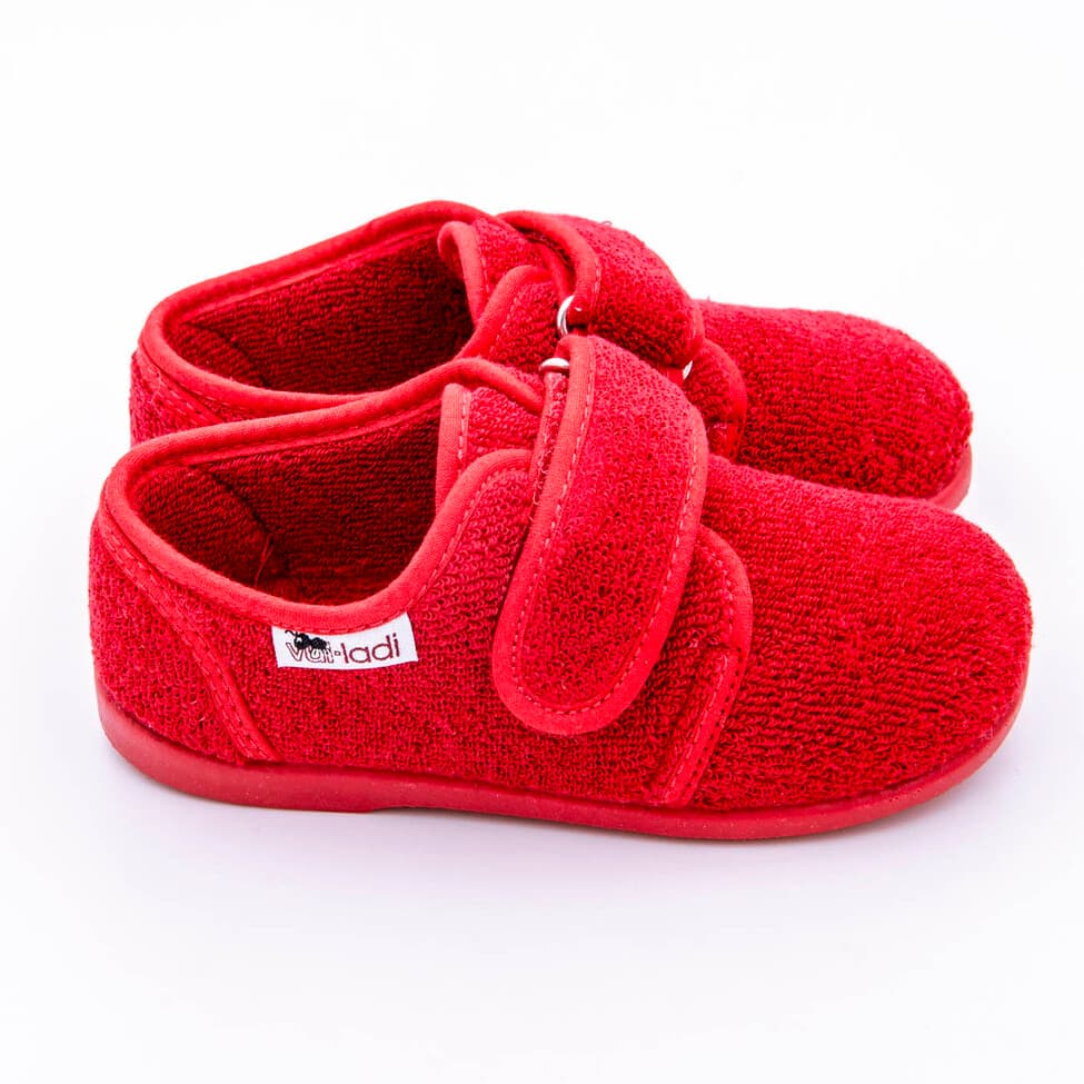 Zapatilla De Casa Para Niños En Algodón Toalla Con Cierre De Velcro Y Suela De Goma Antideslizante - Imagen 4