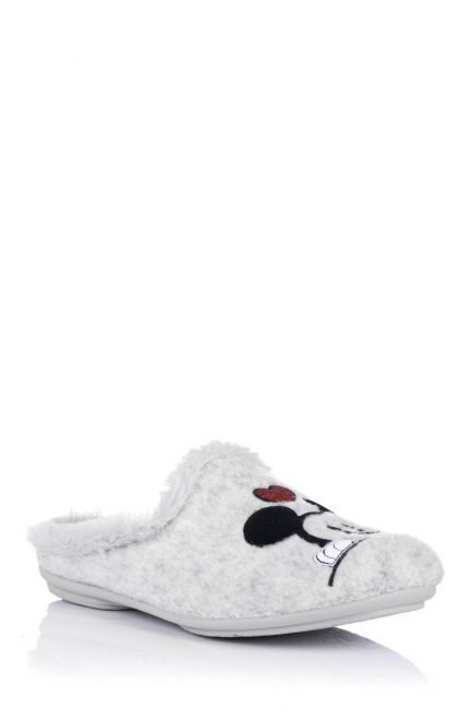 Zapatillas de mujer para casa en algodon natural con estampado de Mickey Mouse con suela de goma antideslizante - Imagen 4