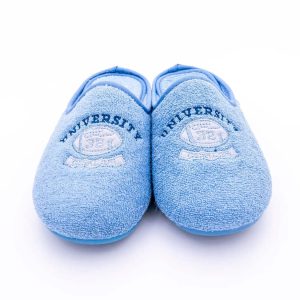 Zapatillas para casa infantiles en algodon toalla y suela de goma
