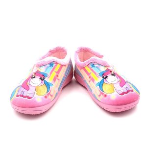 Zapatilla infantil abierta con suela antideslizante con dibujos de UNICORNIO Y ESTRELLAS